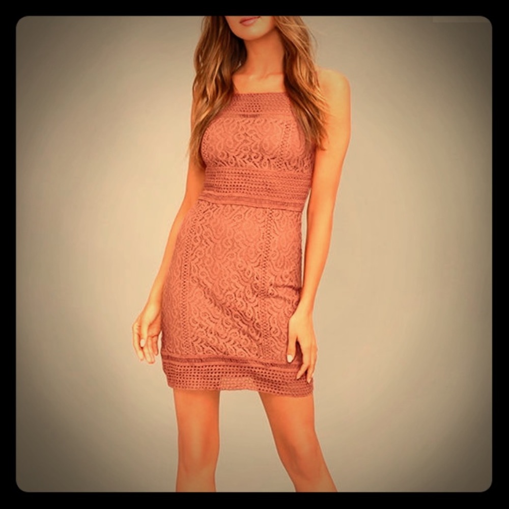 BLACK SWAN TYRA RUSTY ROSE LACE DRESS